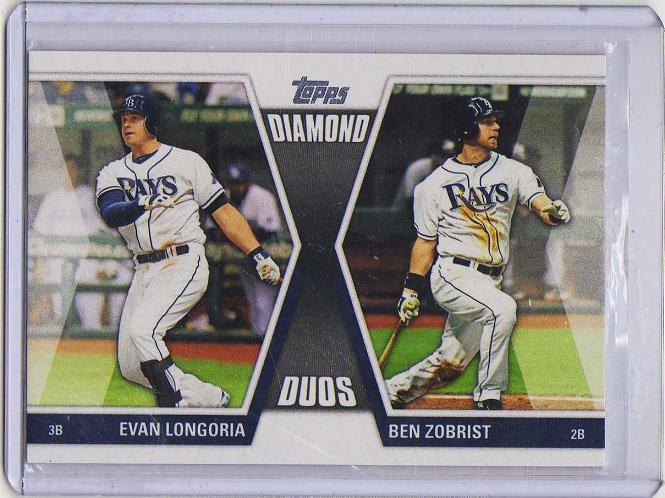 2011 Topps Update Diamond Duos Evan Longoria  Card #DD24 - Tampa Bay Rays